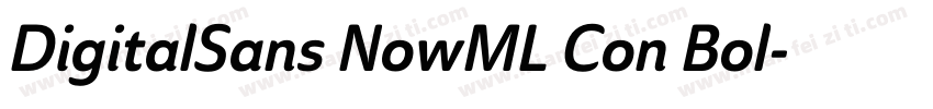 DigitalSans NowML Con Bol字体转换